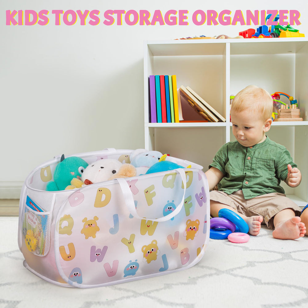 Edudif mesh hamper ideal for toy storage and quick cleanup