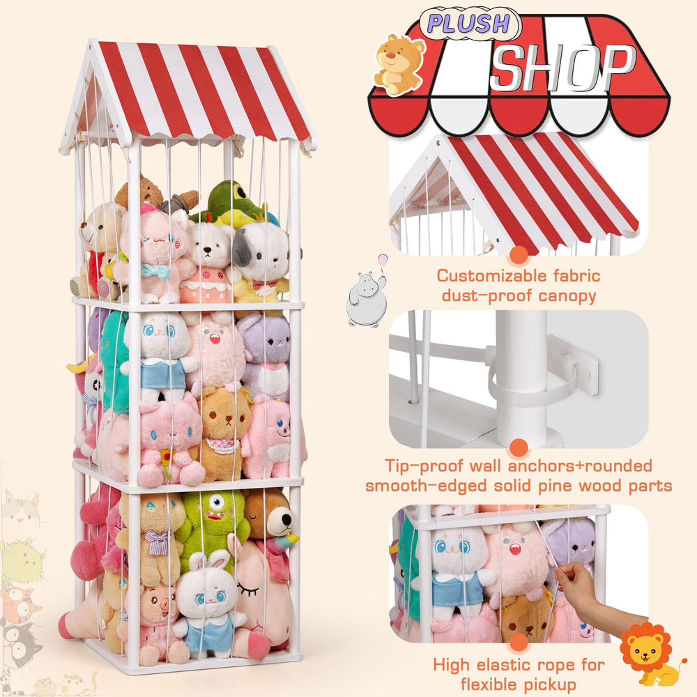 Edudif 3-tier layout maximizing plush capacity without clutter