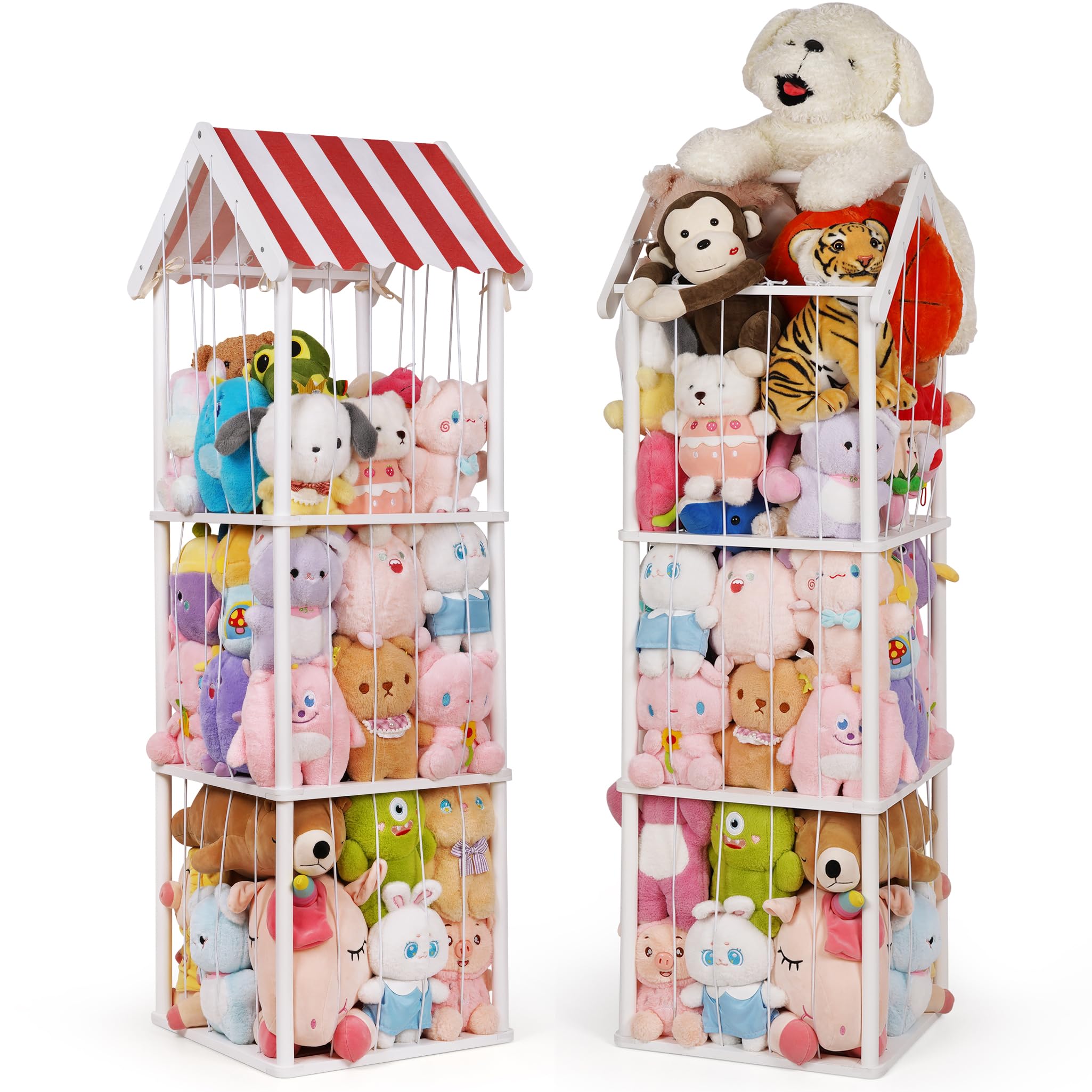 Edudif stuffed animal storage assembly in progress showing easy setup