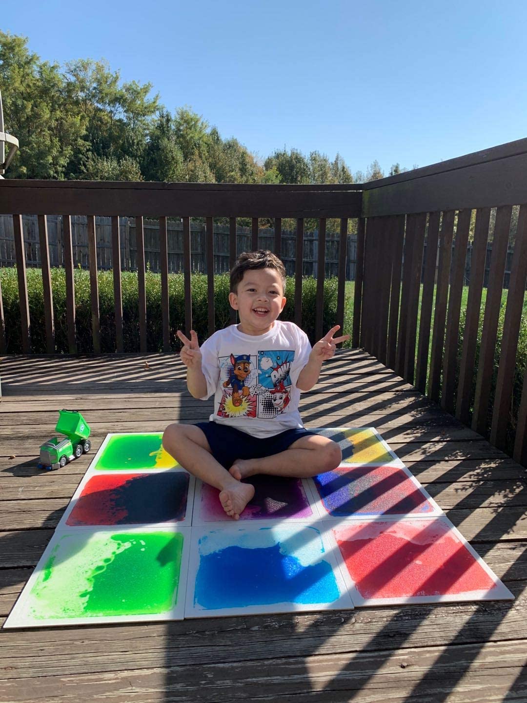 Edusense pack-of-nine tiles in box emphasizing easy setup and classroom versatility