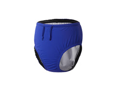 EEOST adult swim diaper blue XXL front view showing secure leak-proof fit