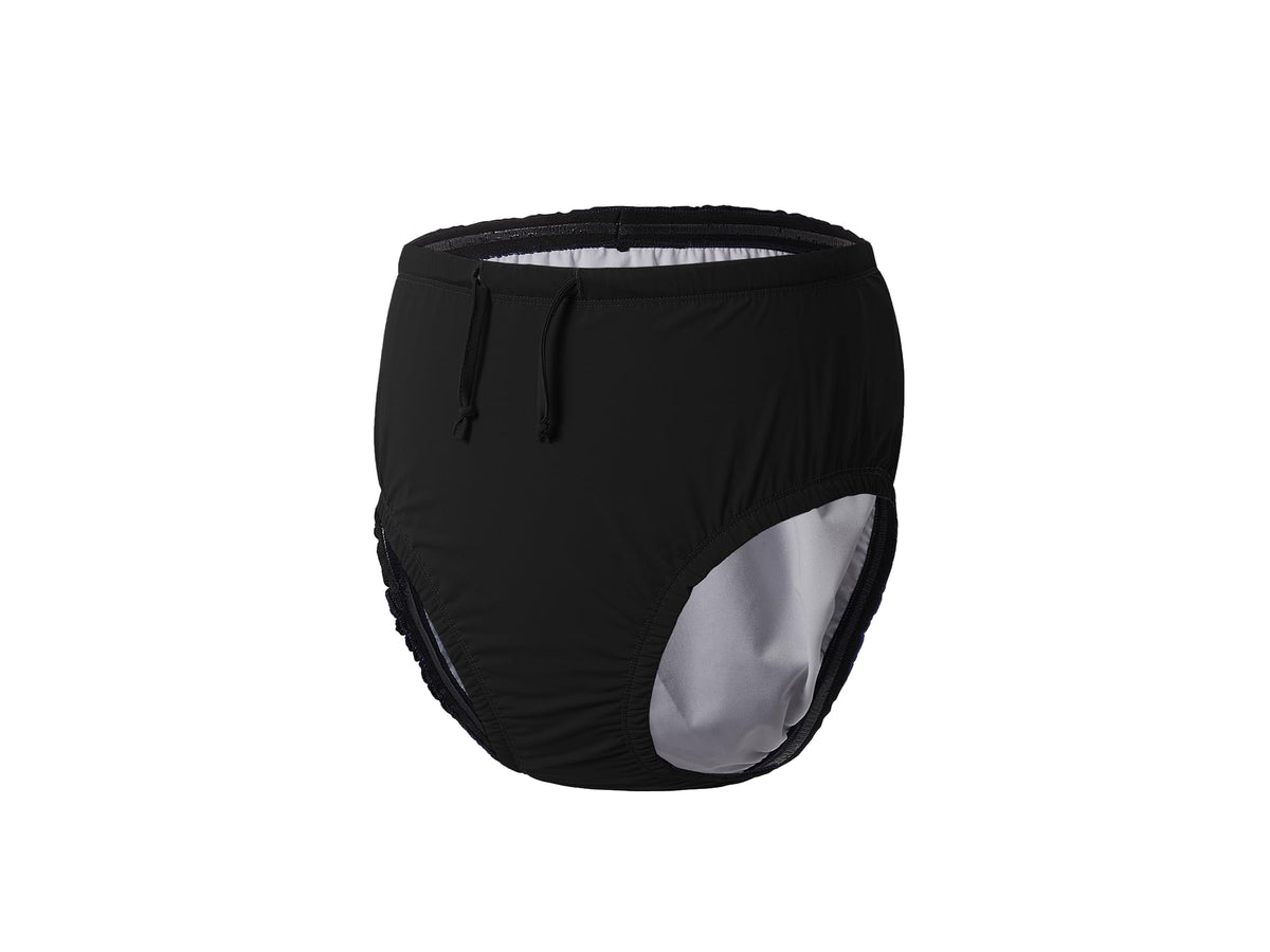 EEOST adult swim diaper outer layer shows durable fabric for extended pool sessions.