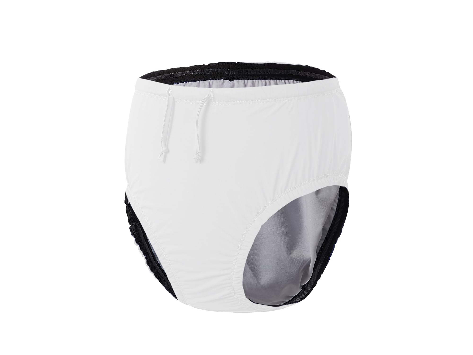 EEOST adult swim diaper triple-layer closeup showing leakproof design for pool confidence.