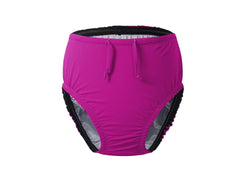 EEOST youth swim diaper outer fabric close-up showing durable, leak protection.