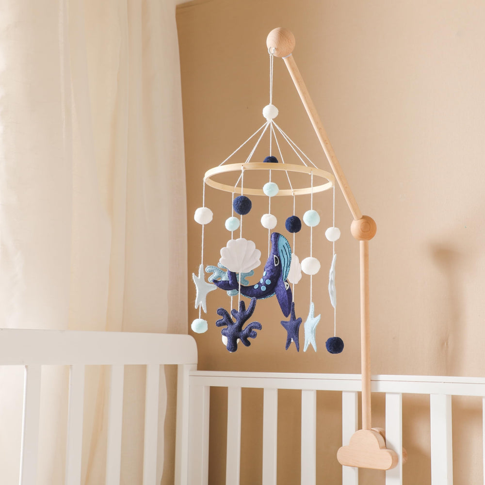 EERKEOD whale centerpiece in a calming nursery decor scene.