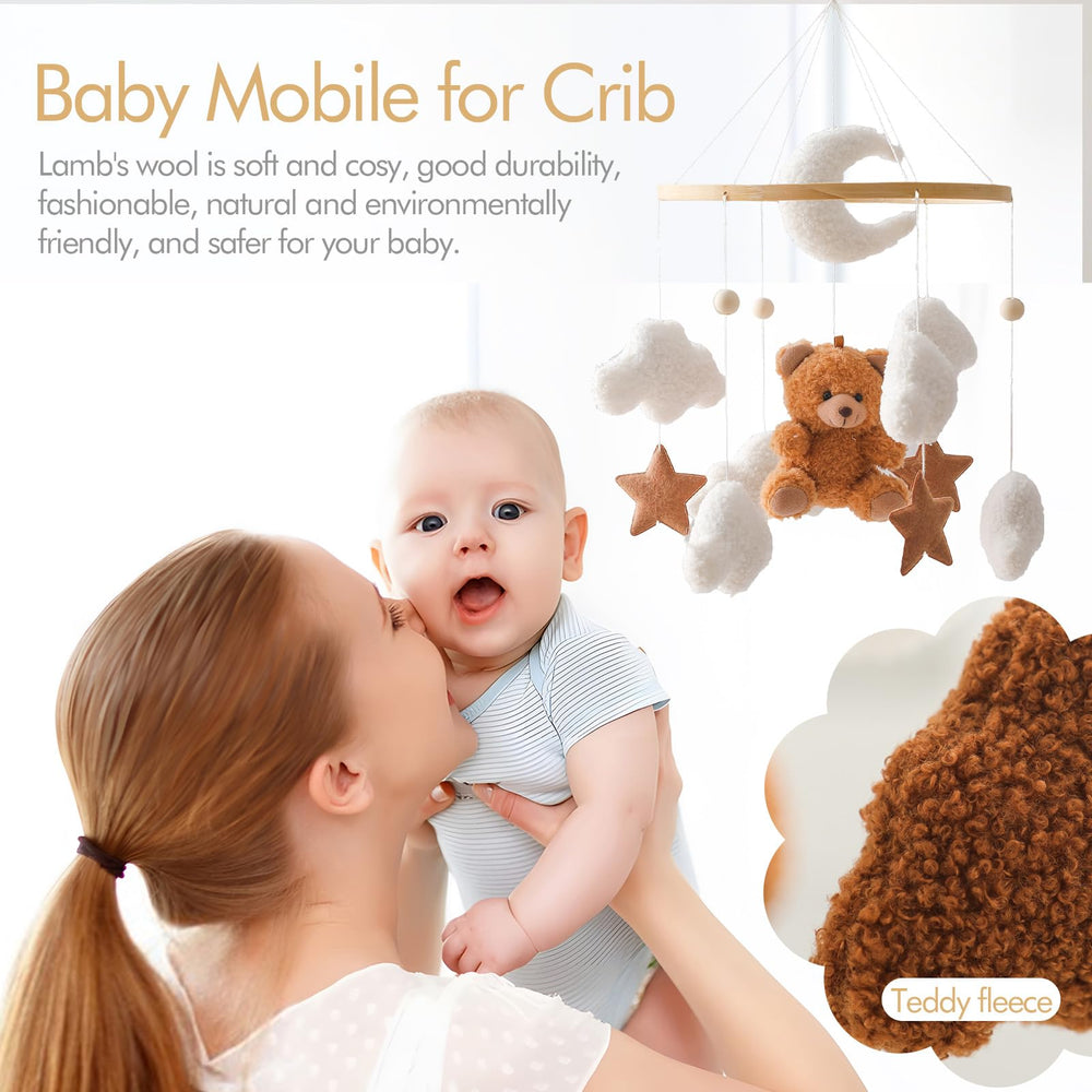 EERKEOD baby nursery mobile in room showcasing neutral decor fit