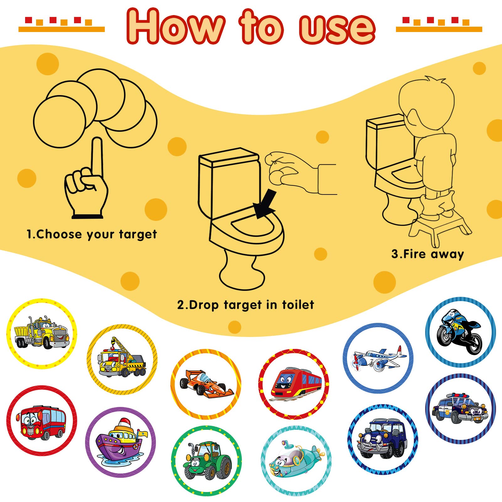Eersida easy-use-pee-target makes aiming simple and fun.