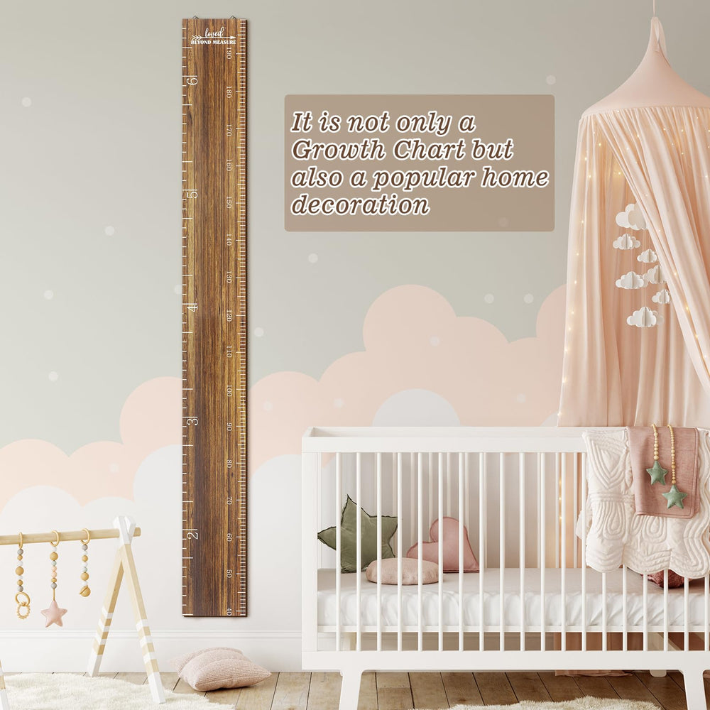 Eersida growth chart shown in a nursery as decor.