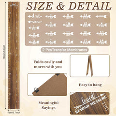 Eersida growth chart woodgrain dark brown design complements modern decor.