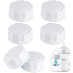 EESC2Y travel bottle caps 6pc pack closeup shows tight seal for leak-free travel.