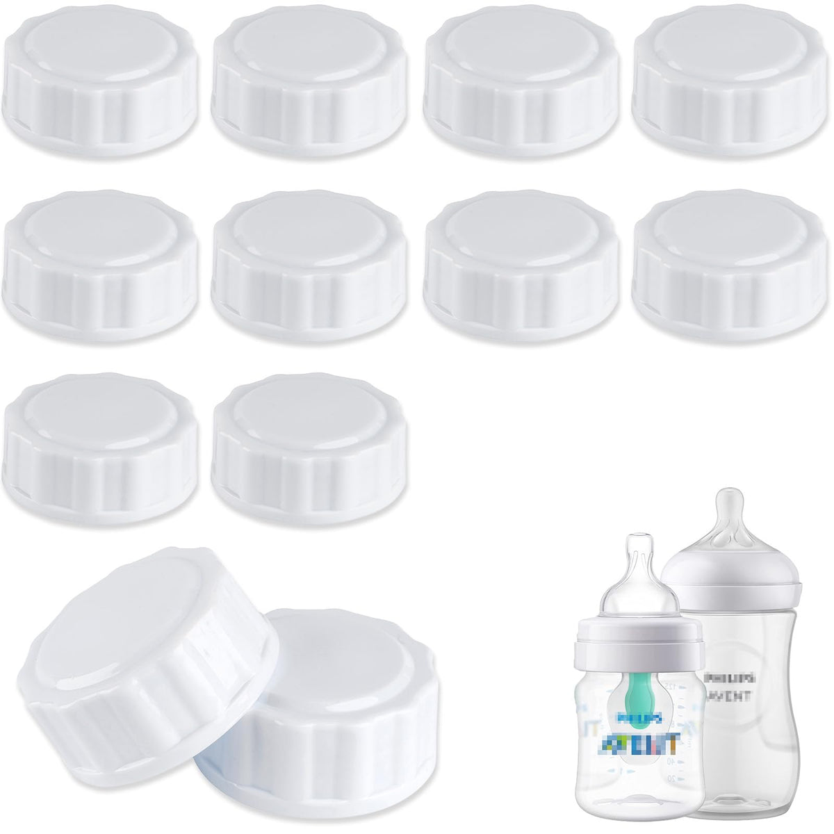 EESC2Y travel bottle caps pack in white, ideal for on-the-go hydration.