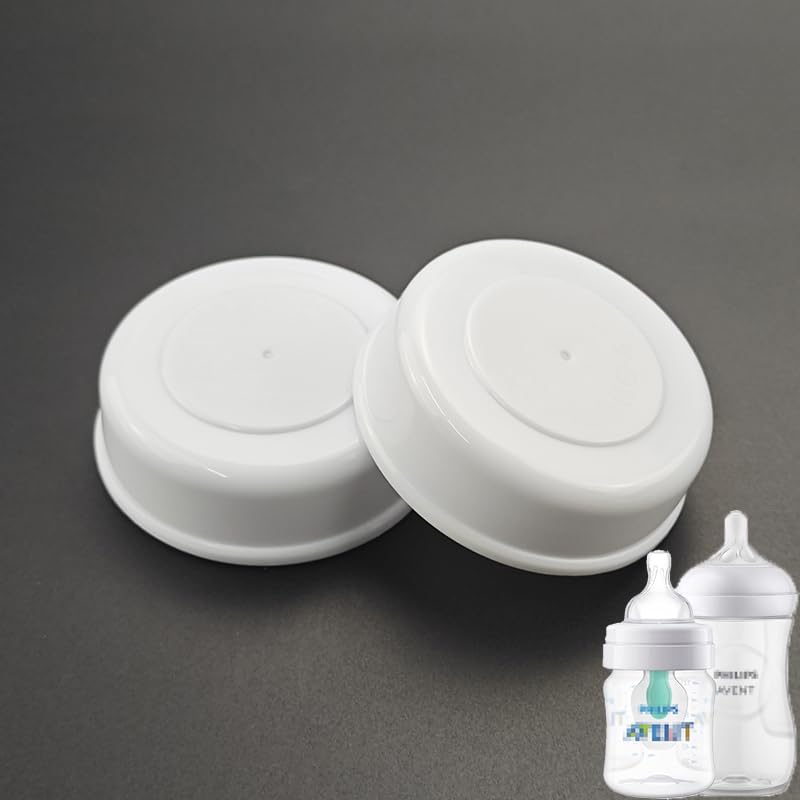 EESC2Y travel bottle caps pack for Avent bottles, ideal for on-the-go storage.
