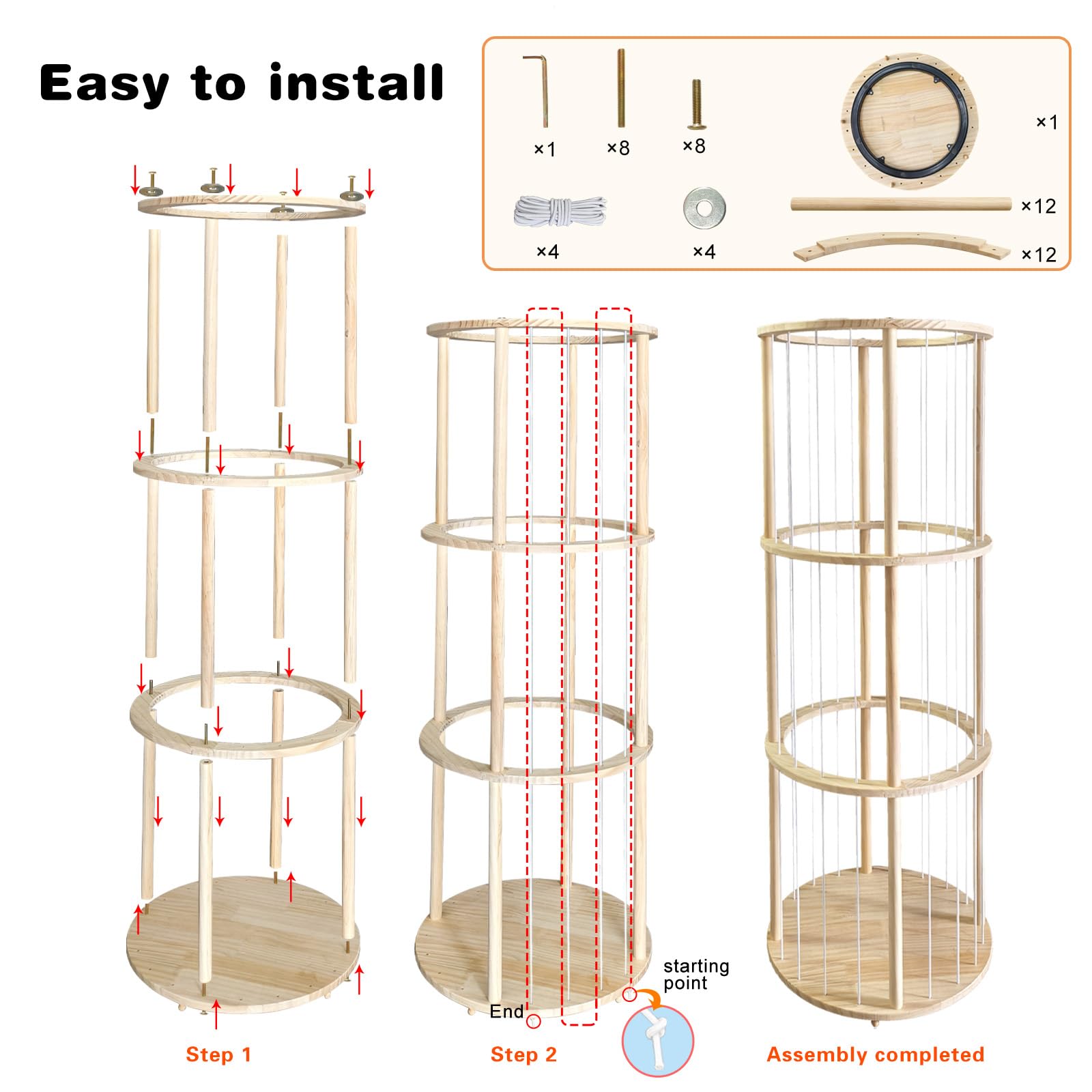 Eeutiwe gift-ready stuffed animal organizer ideal for nursery or playroom