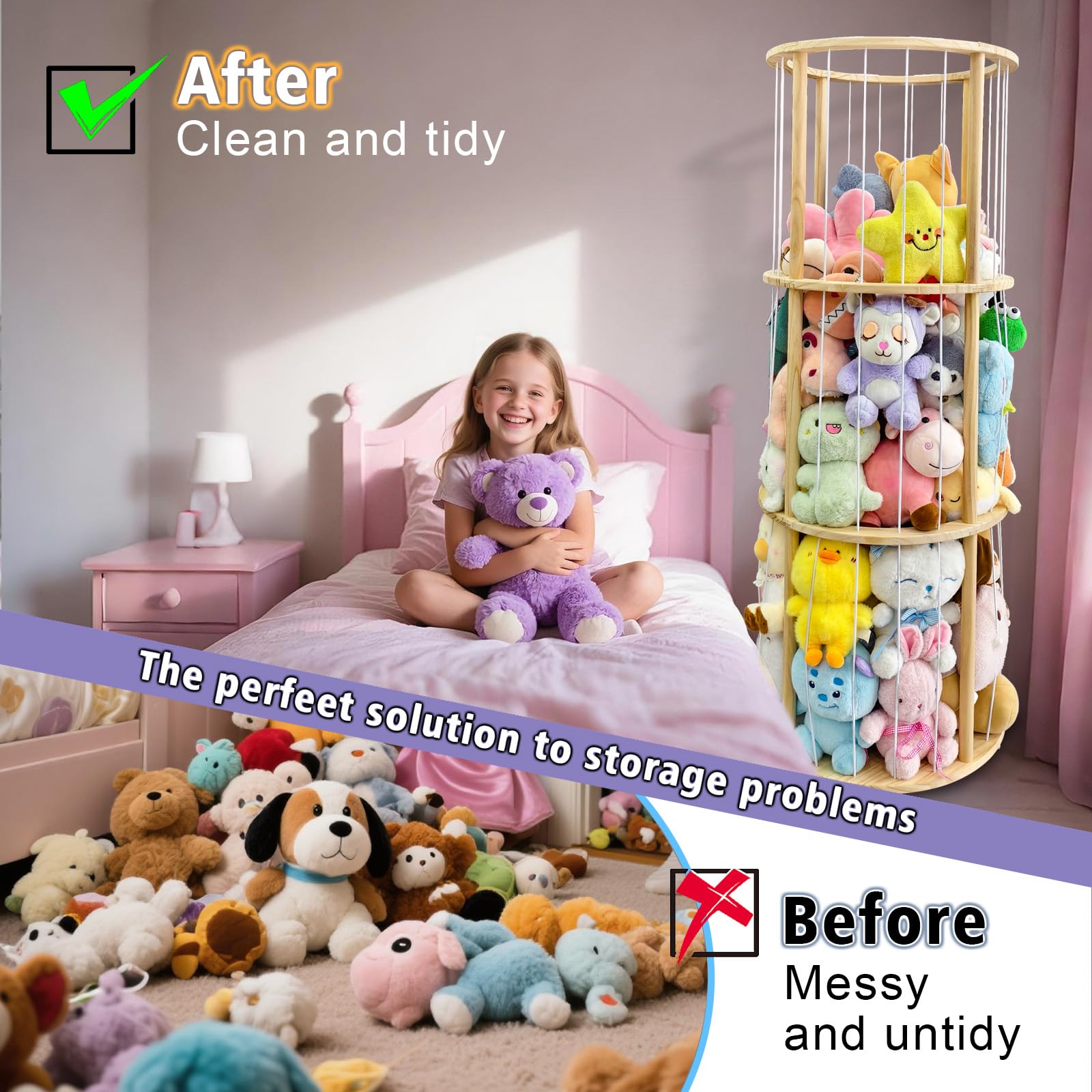 Eeutiwe hassle-free assembly guide with hardware included for quick setup