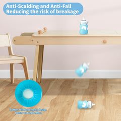 EeYahYong blue silicone sleeve dishwasher-safe closeup shows easy cleaning and maintenance.