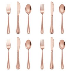 E-far copper kids silverware forks showing a durable stainless steel design for independent meals