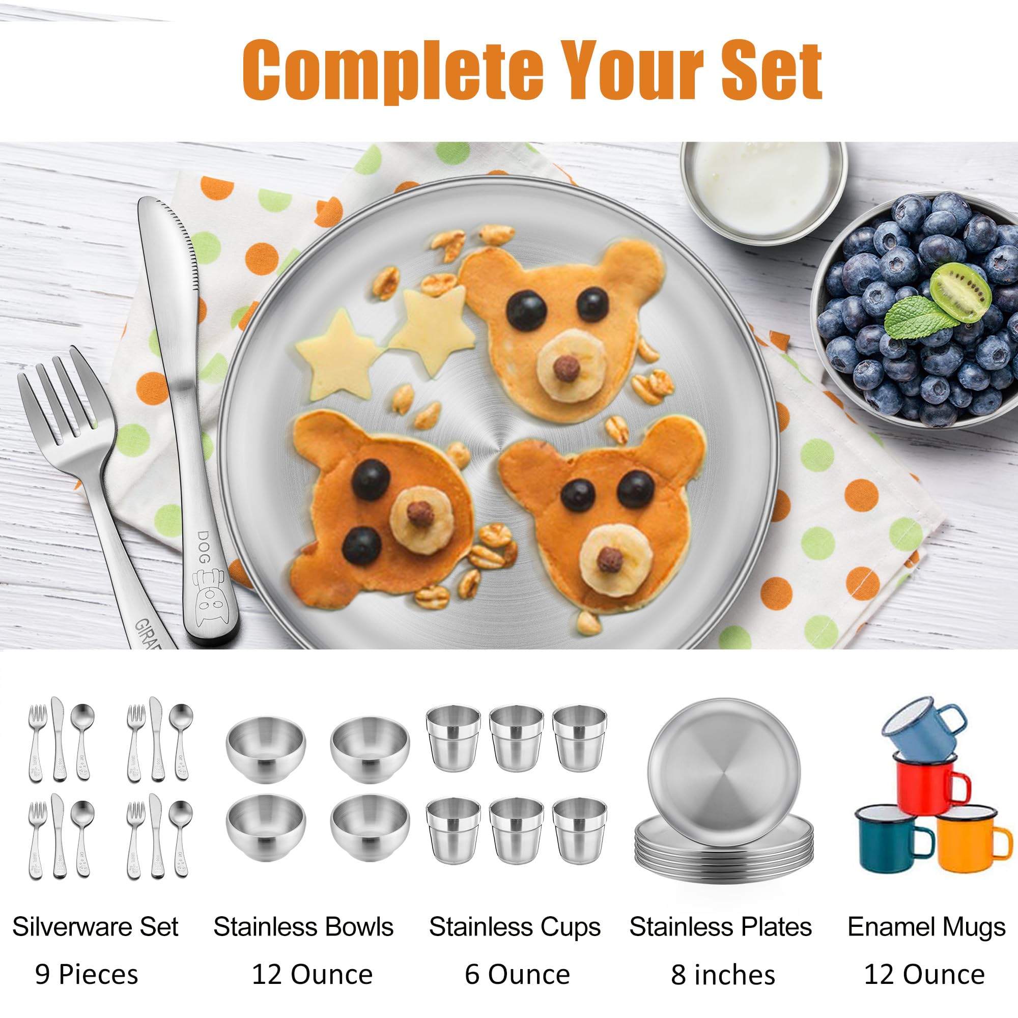 E-far kids dinner plate shows unbreakable design for safe self-feeding