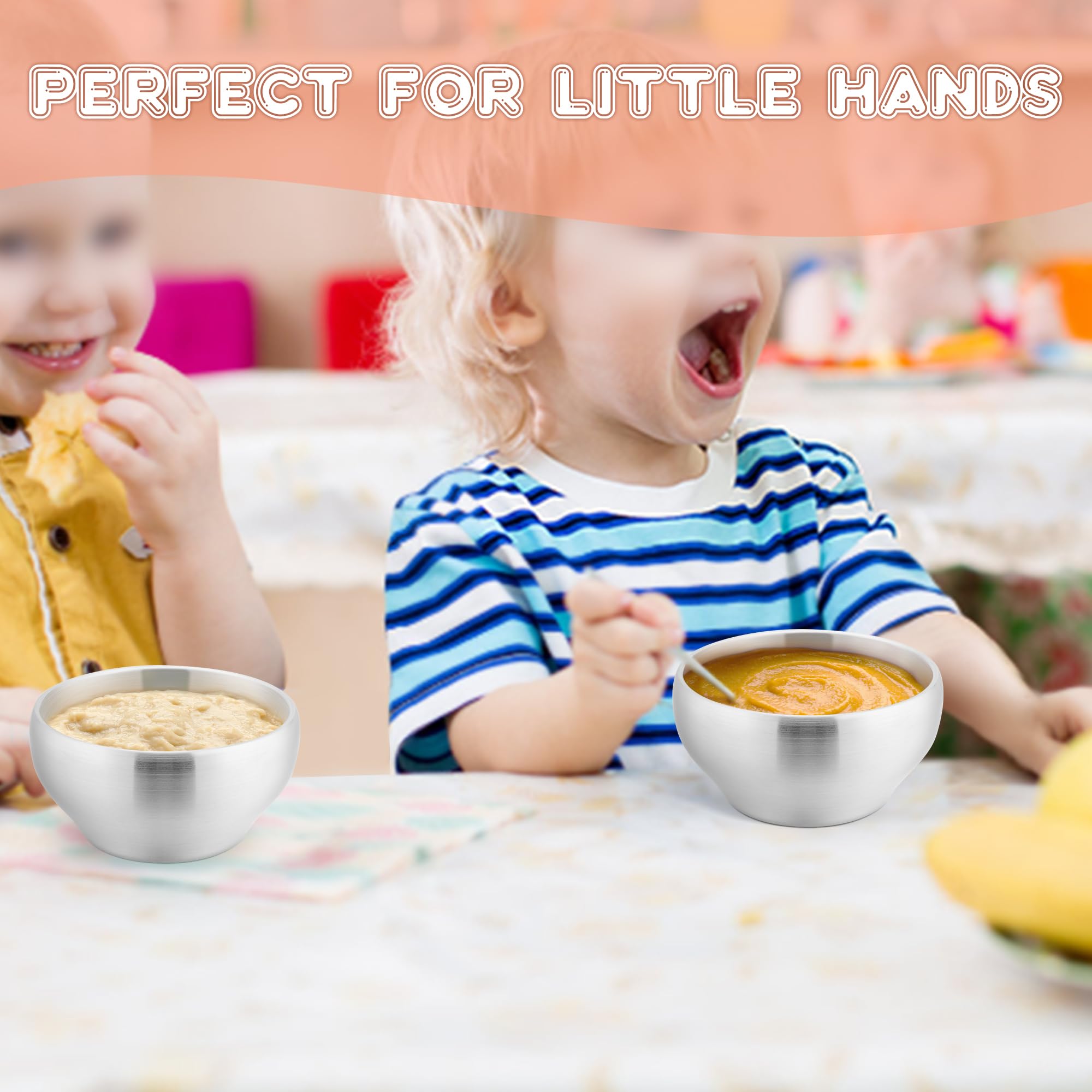 E-far kids bowls 6-piece set ideal for soups cereals snacks and travel