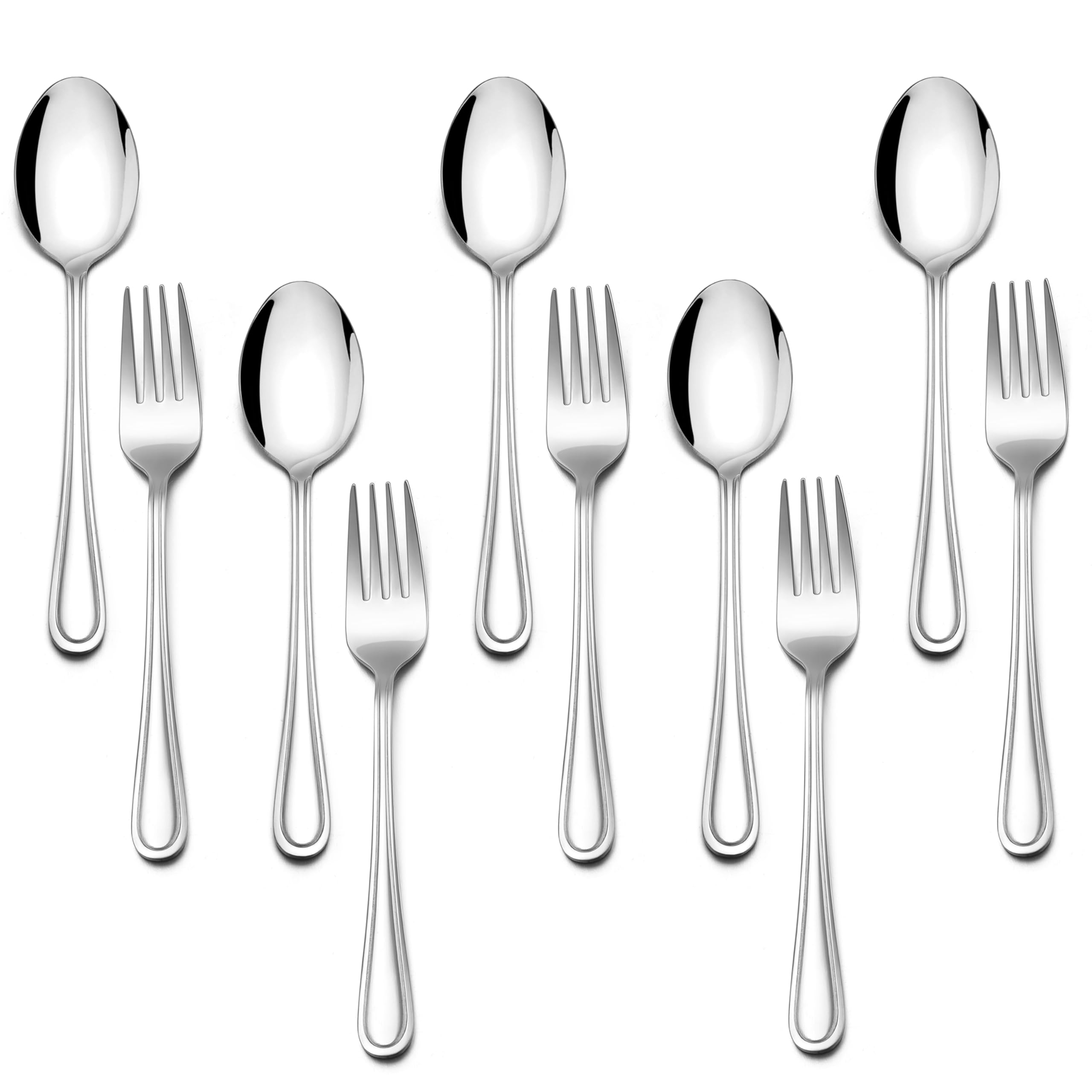 E-far toddler utensils pack shot highlights durable stainless steel for independent meals.