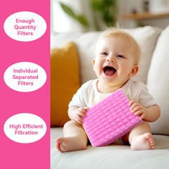 EFGWXYZ sponge filter close-up highlighting durable 180-pack replacements