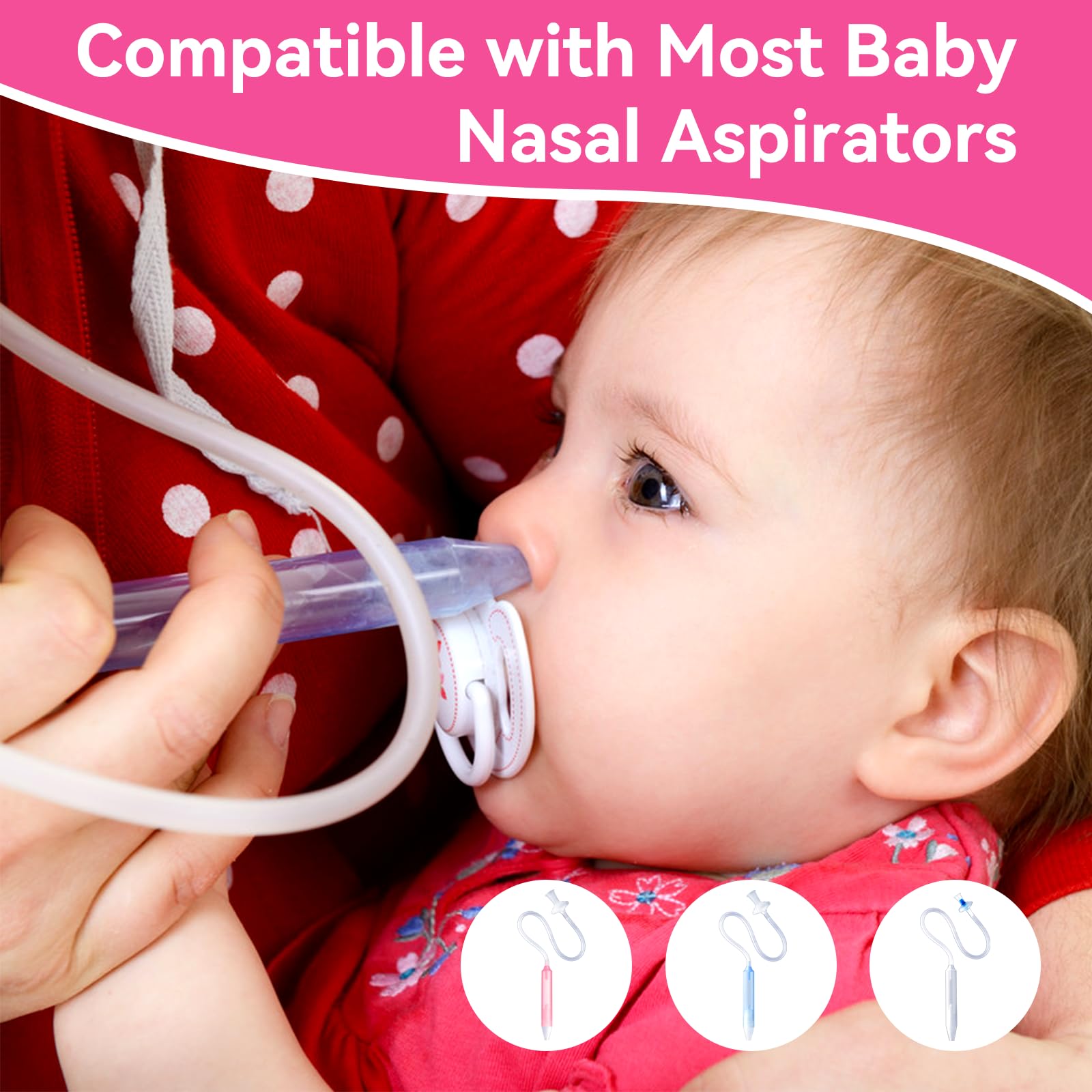 EFGWXYZ universal compatibility image shows fit with most nasal aspirators.