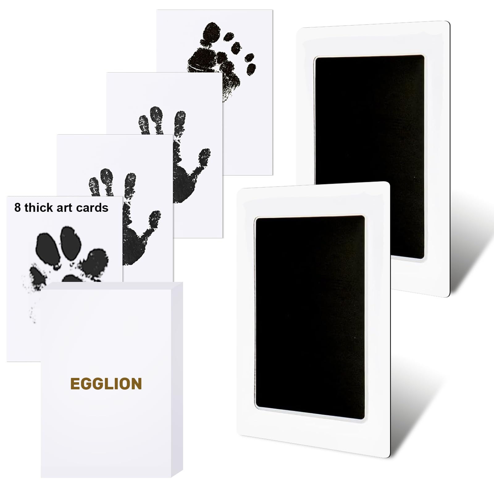 EGGLION inkless handprint kit showing safe, mess-free baby handprint capture
