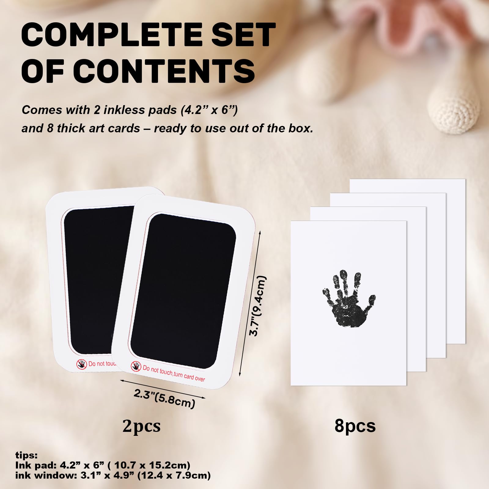 EGGLION inkless pad close-up shows gentle, skin-friendly print process.