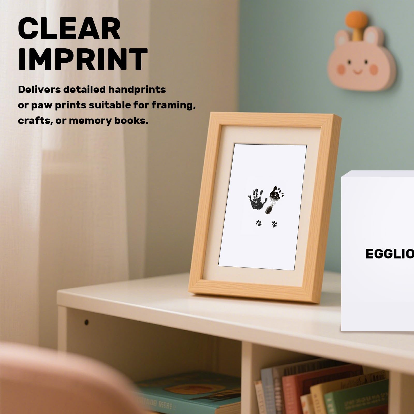 EGGLION paw prints kit captures dogs and cats with mess-free inkless process