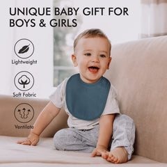 Egmao Baby bibs back detail highlights fleece backing for absorbency