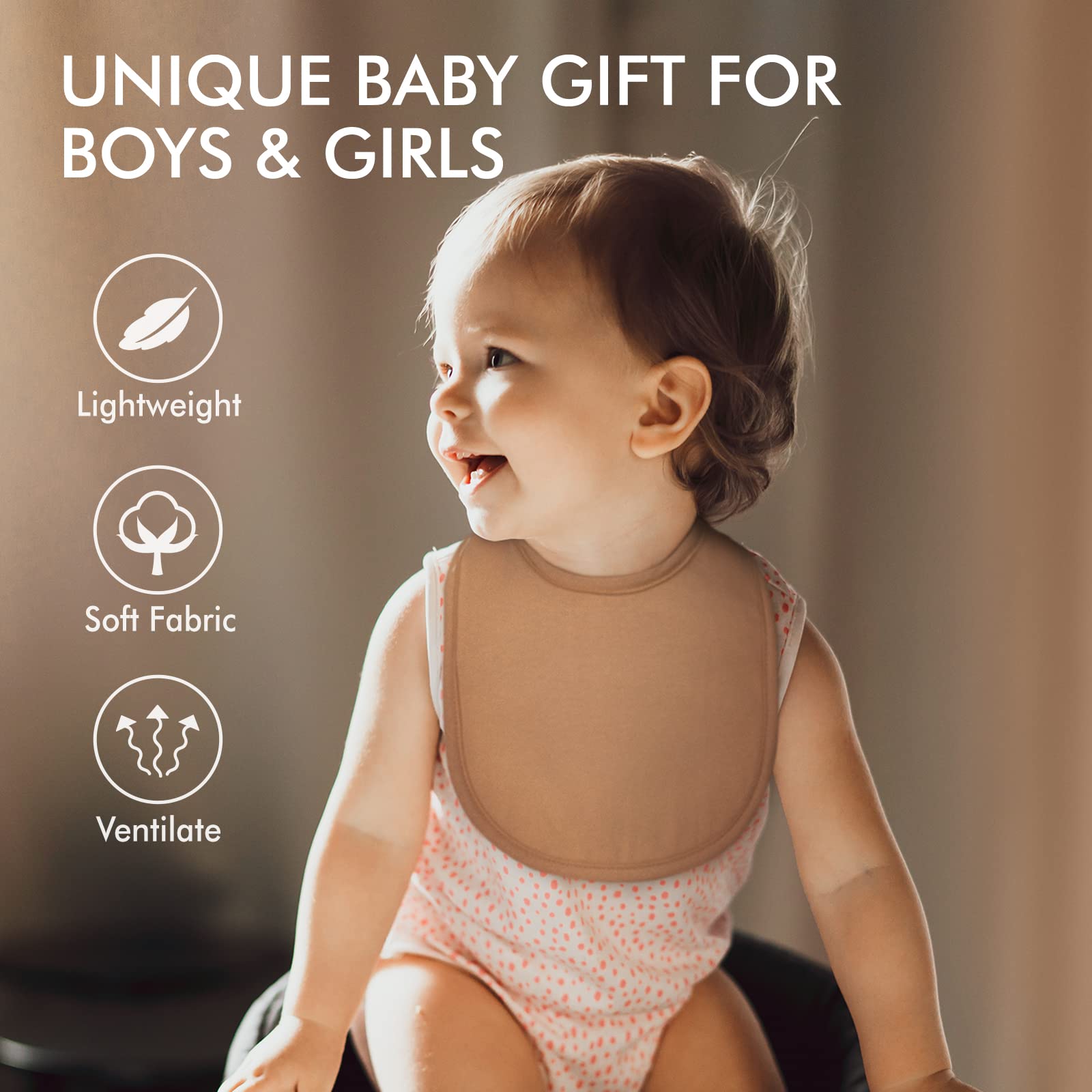 egmao baby back polyester fleece back bib captures moisture to protect clothing
