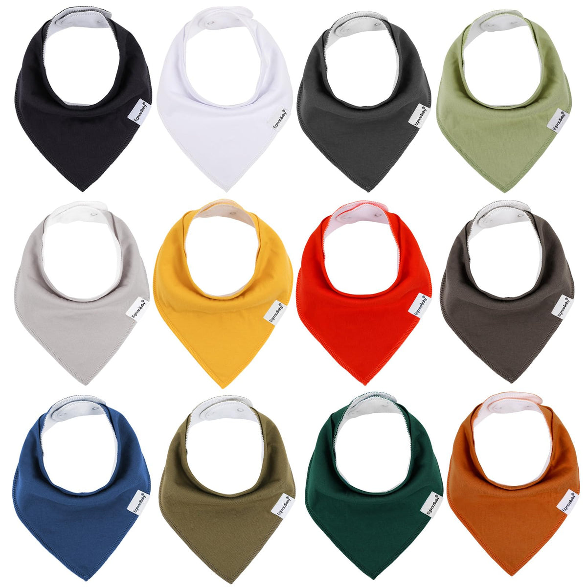 Egmao Baby Bandana Bib Soft Cotton Front for gentle daily wear