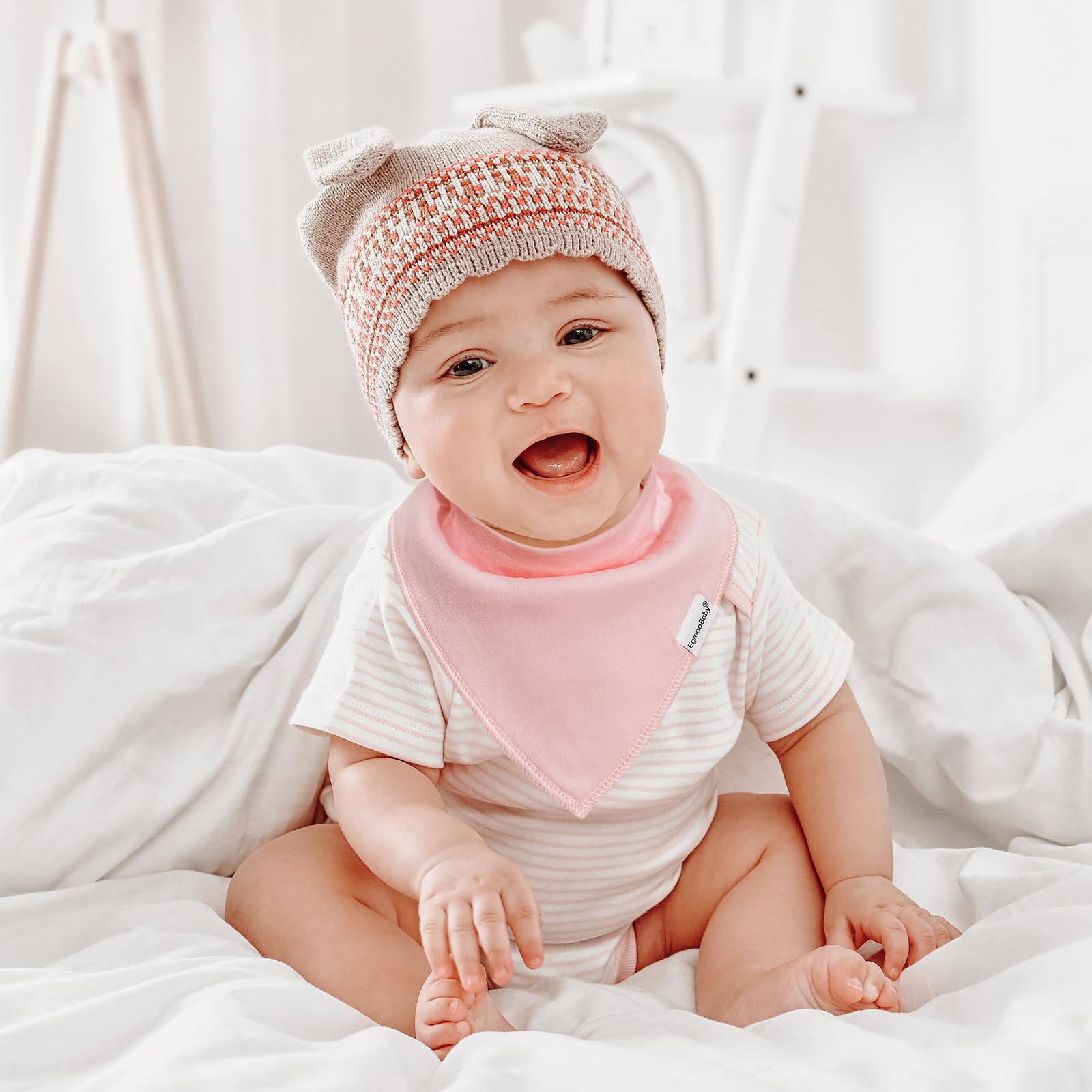 egmao baby bandana bib soft-cotton-front offers skin-friendly comfort for delicate baby skin.