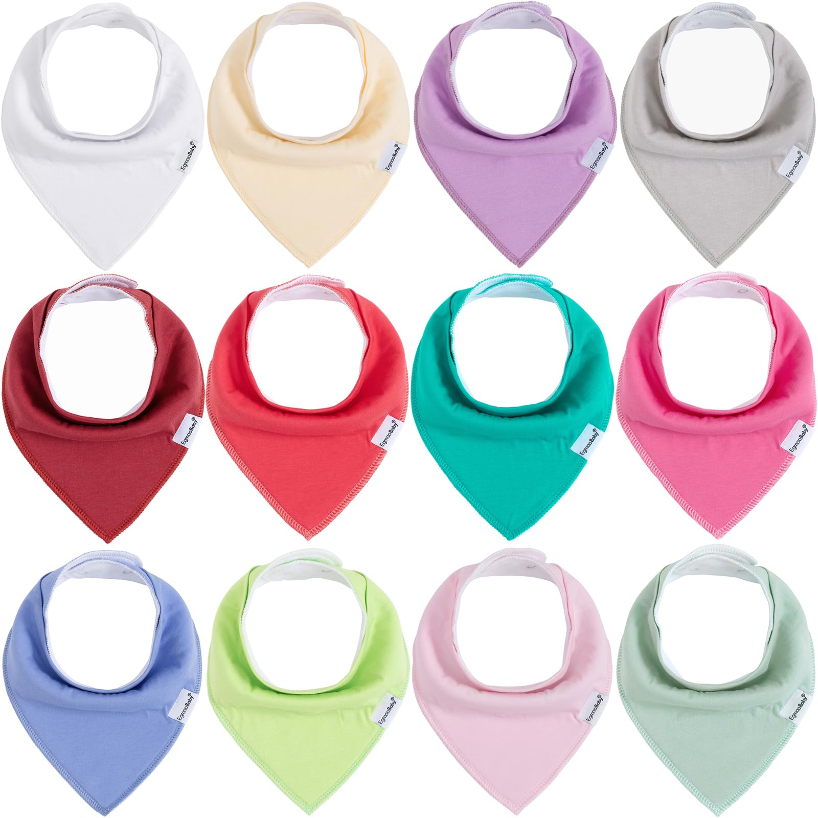 egmao baby bandana bib wearing on baby demonstrates stylish drool protection for everyday outfits.