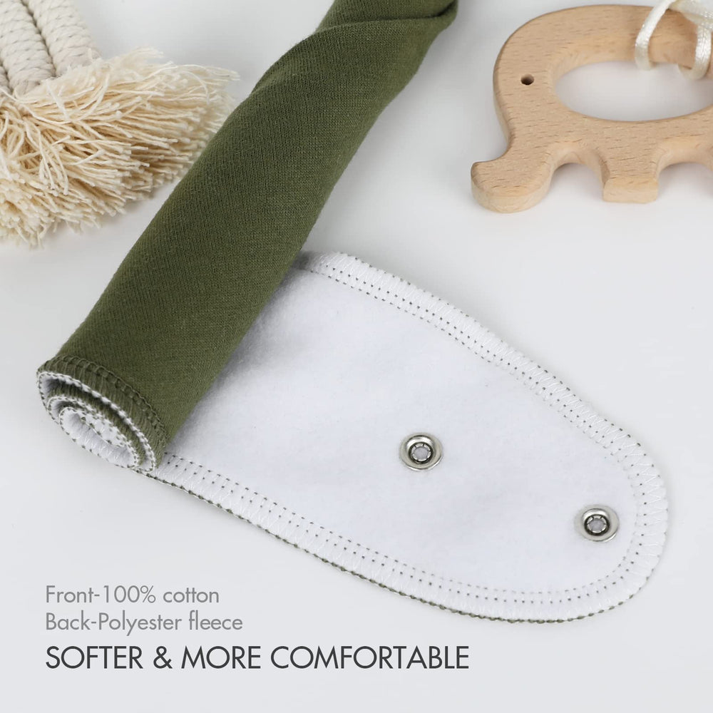 Egmao bandana bibs are machine washable for easy cleanup.