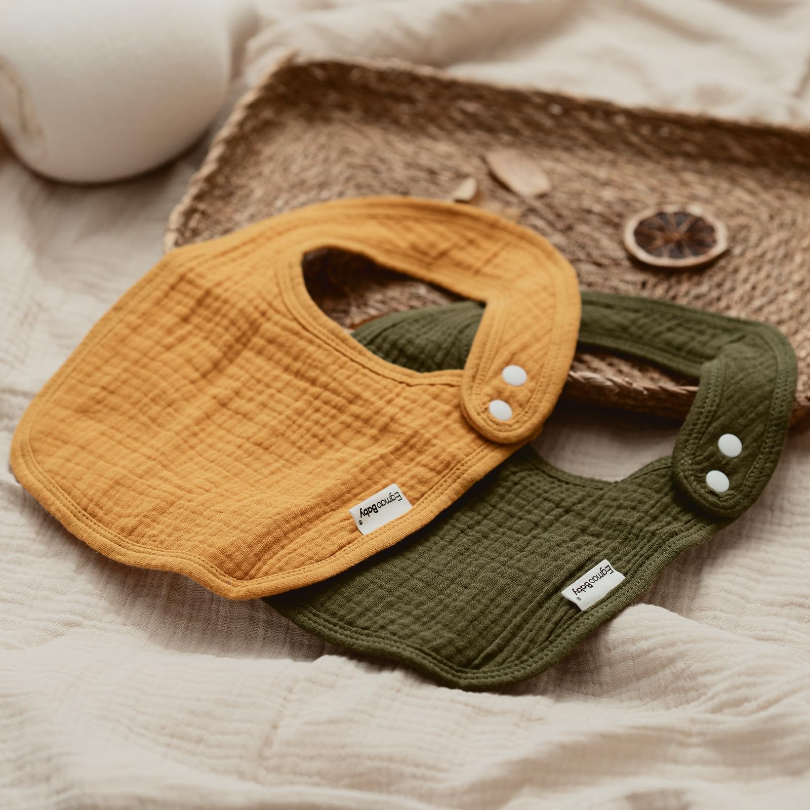 Egmao Baby Muslin Bib gift-ready set ideal for new parents