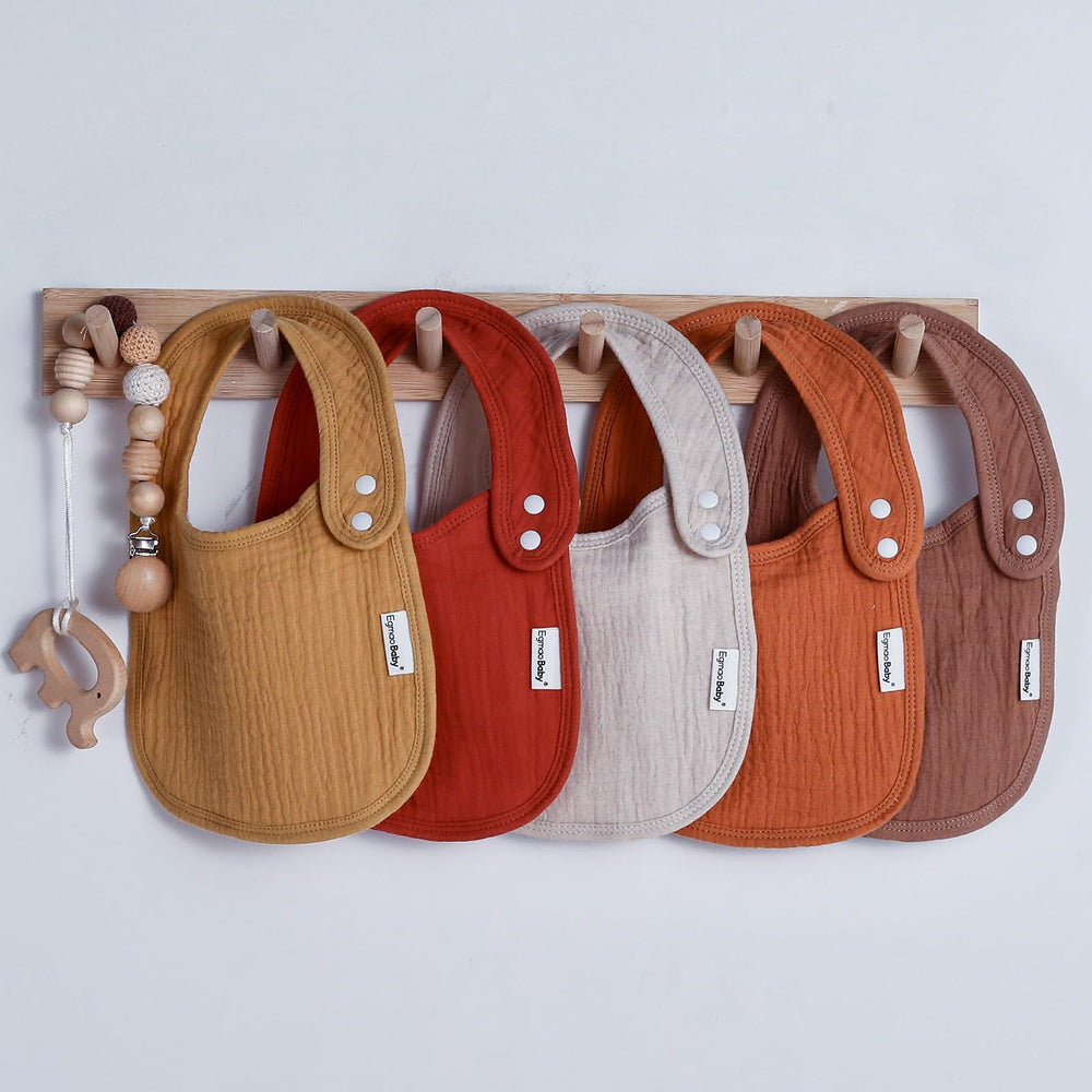 Egmao Baby Muslin Bibs wash care highlights easy cleaning and durability