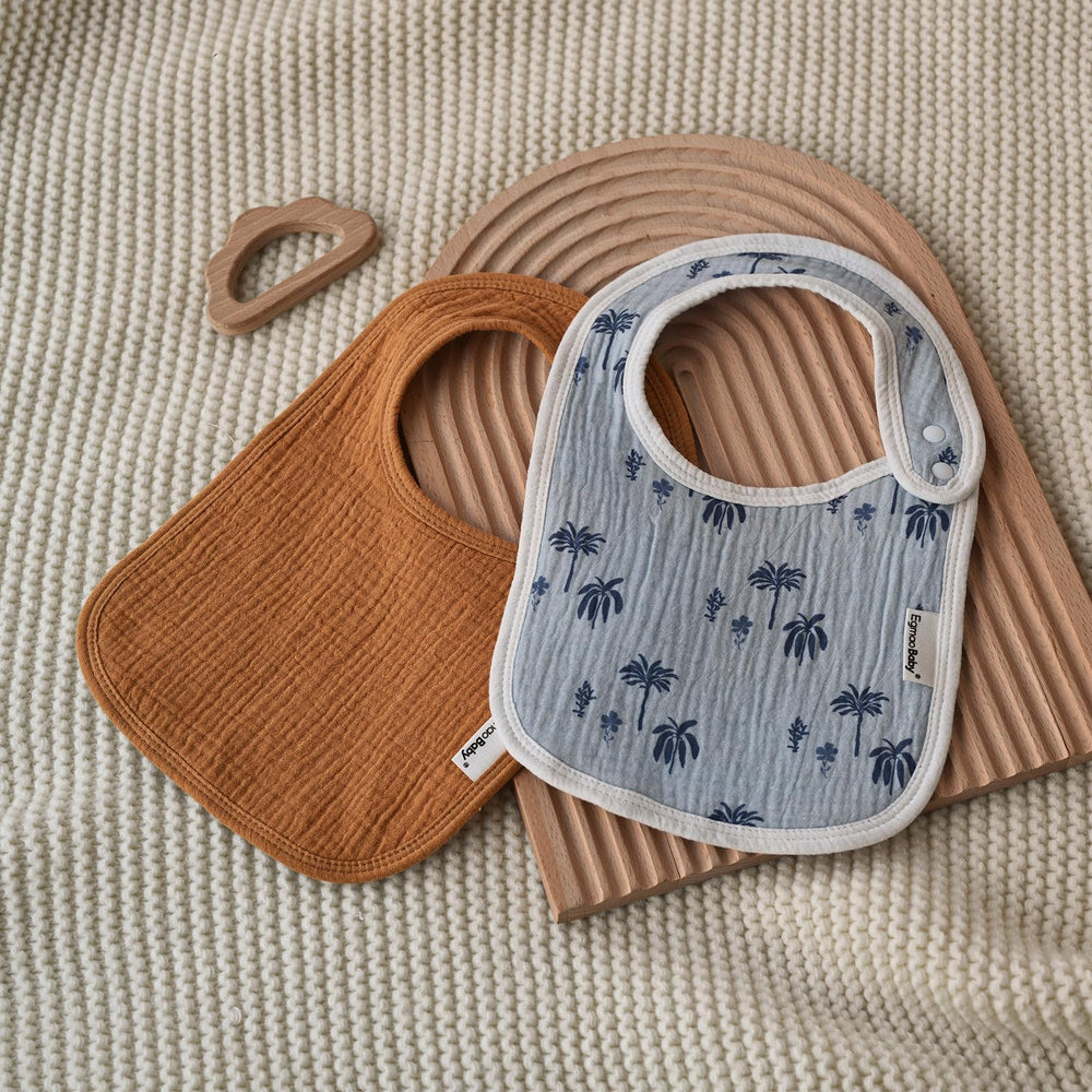 egmao baby muslin bib washcare indicates easy care and drying