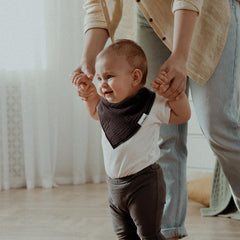 Egmao baby muslin bibs back-polyester layer emphasizes absorbency for teething drool.