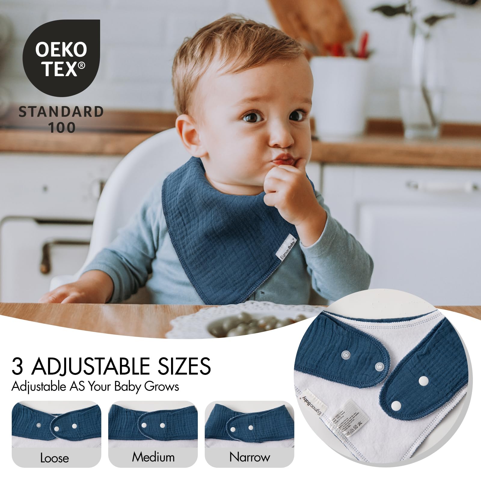 egmao baby muslin bibs box gift—packaging makes a thoughtful newborn present.