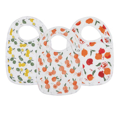 Egmao baby Snap Muslin Bib Lemon ideal for absorbent mealtime coverage