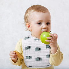 Egmao Baby Snap Muslin Bibs Adjustable Snaps 03—easy fastening that grows with baby