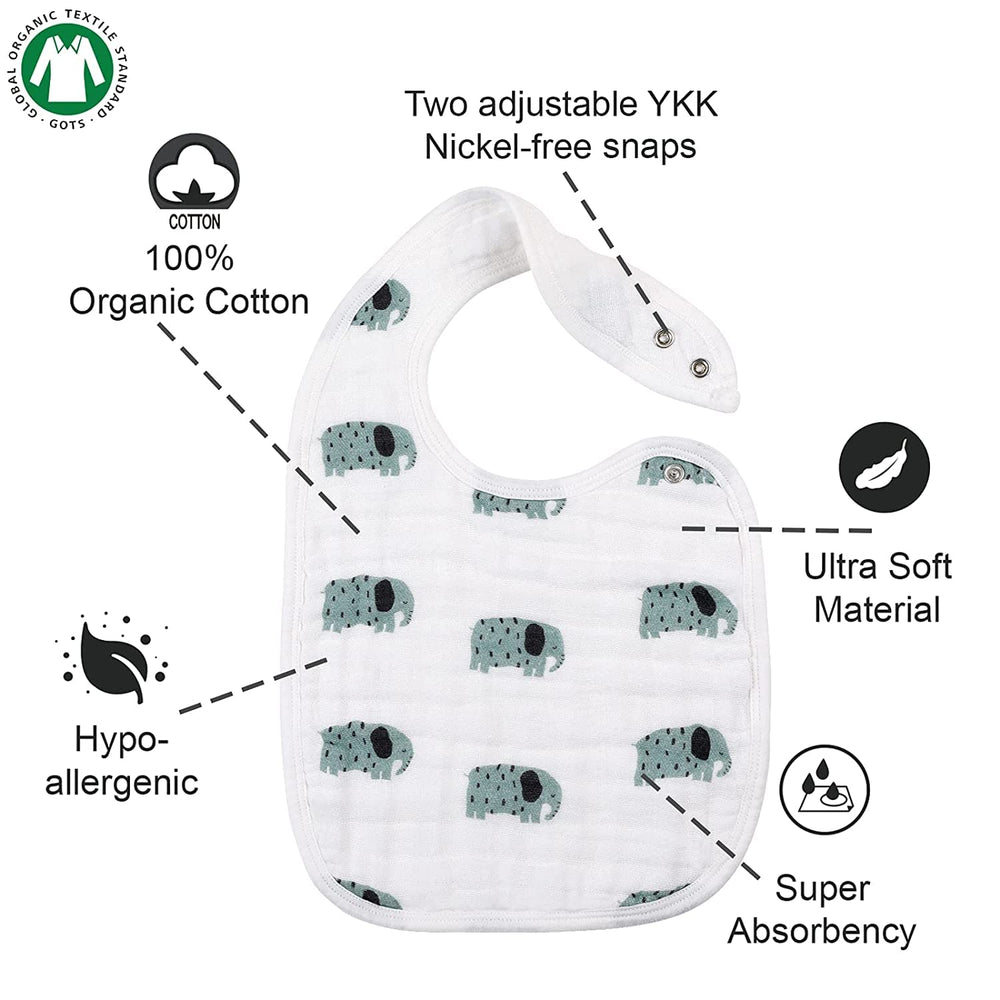 Egmao Baby Snap Muslin Bibs Baby Boy Print 05—cute boy-themed print for daily wear