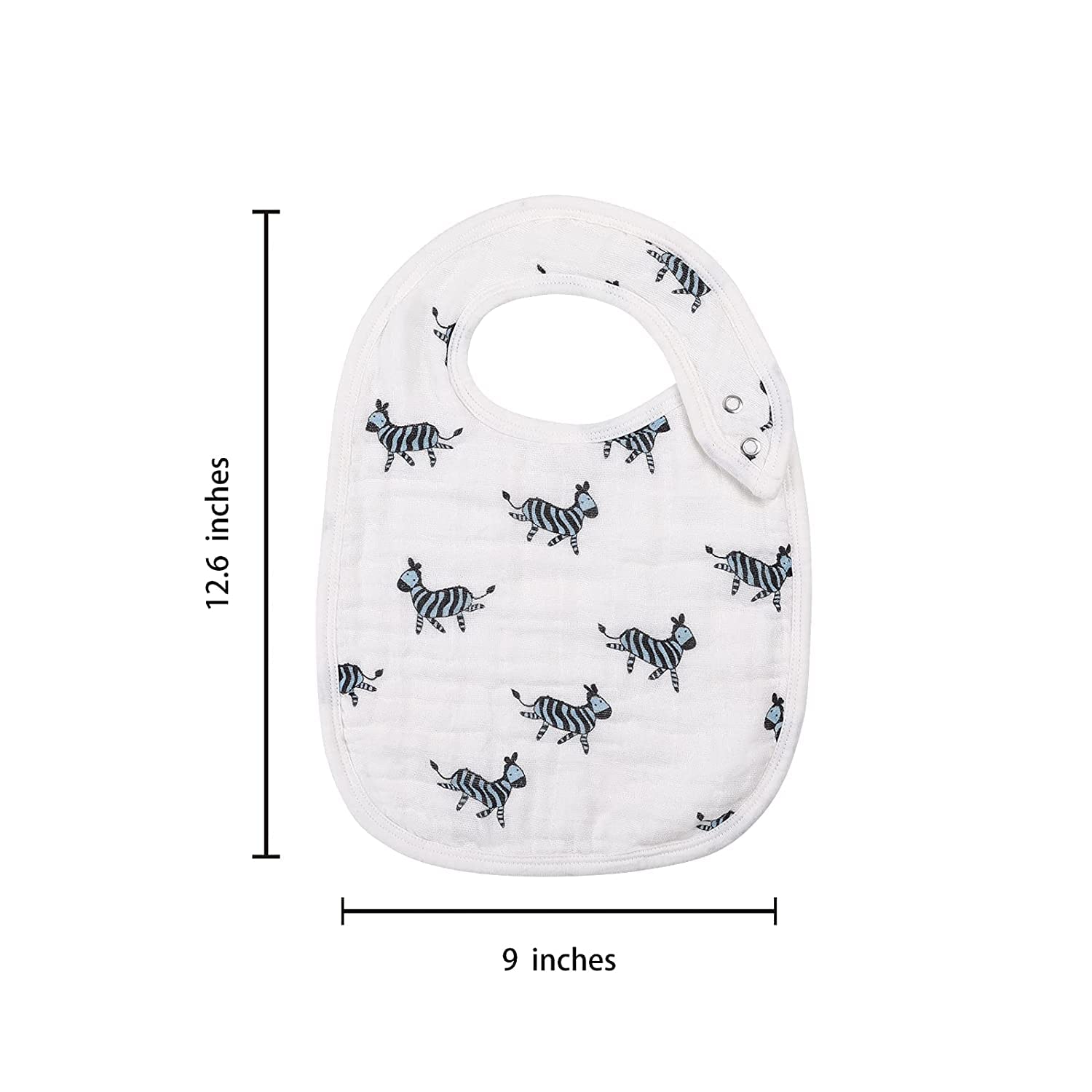 Egmao Baby Snap Muslin Bibs Baby Girl Print 06—bright visuals and soft fabric for comfy meals