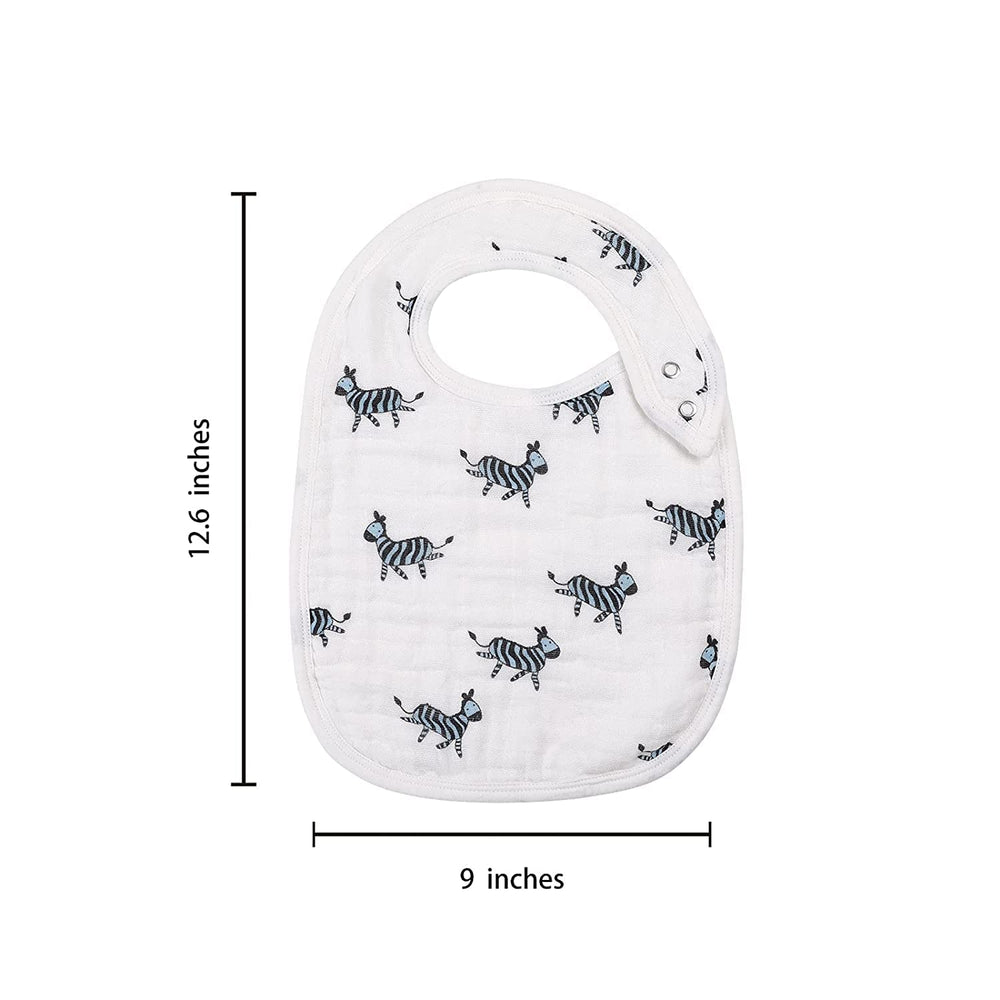 Egmao Baby Snap Muslin Bibs Baby Girl Print 06—bright visuals and soft fabric for comfy meals