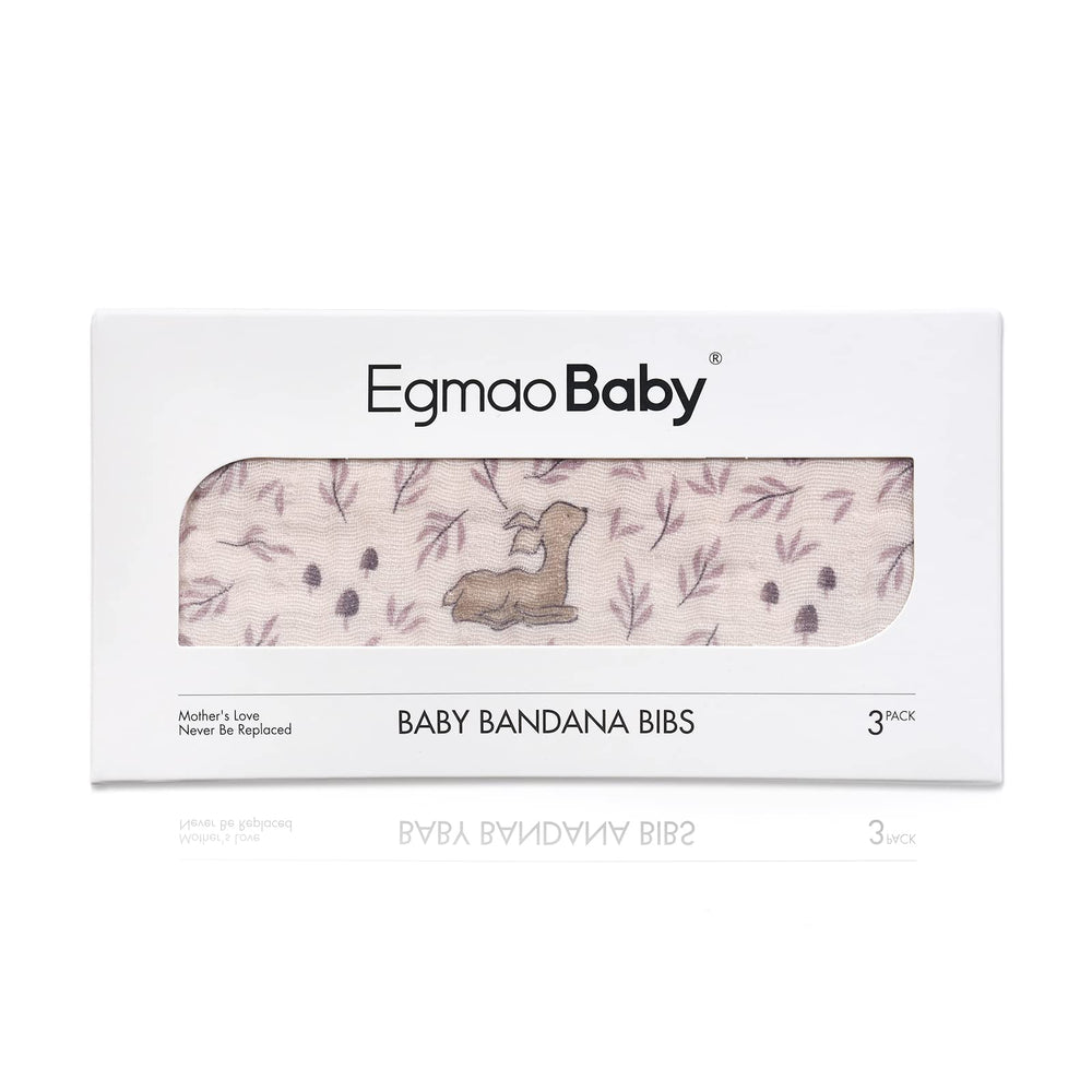 egmao baby snap muslin bibs girls 3-pack on baby demonstrates practical mess protection during feeding