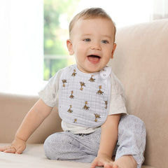 Egmao Baby Snap Muslin Bibs Soft Three-Layer 04—three-layer cotton for better drool absorption