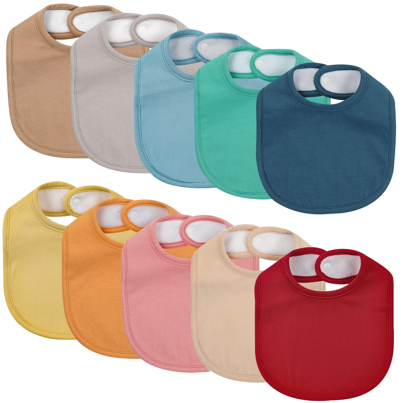 egmao baby soft cotton front bib demonstrates gentle absorbency for drool protection