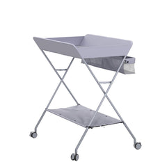 EGREE large storage baskets and lower space organize diapers, towels, and toys.