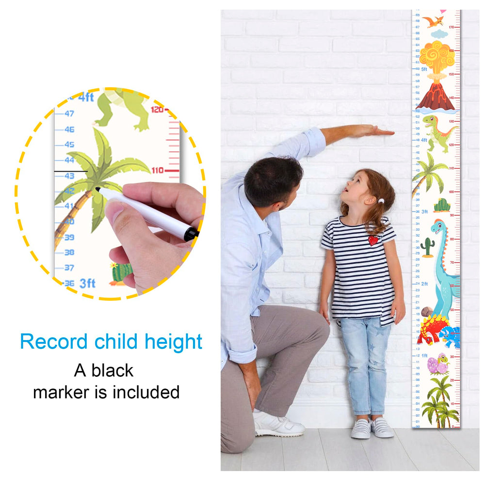 Eichzer growth chart sticker installation and easy removal from smooth surfaces
