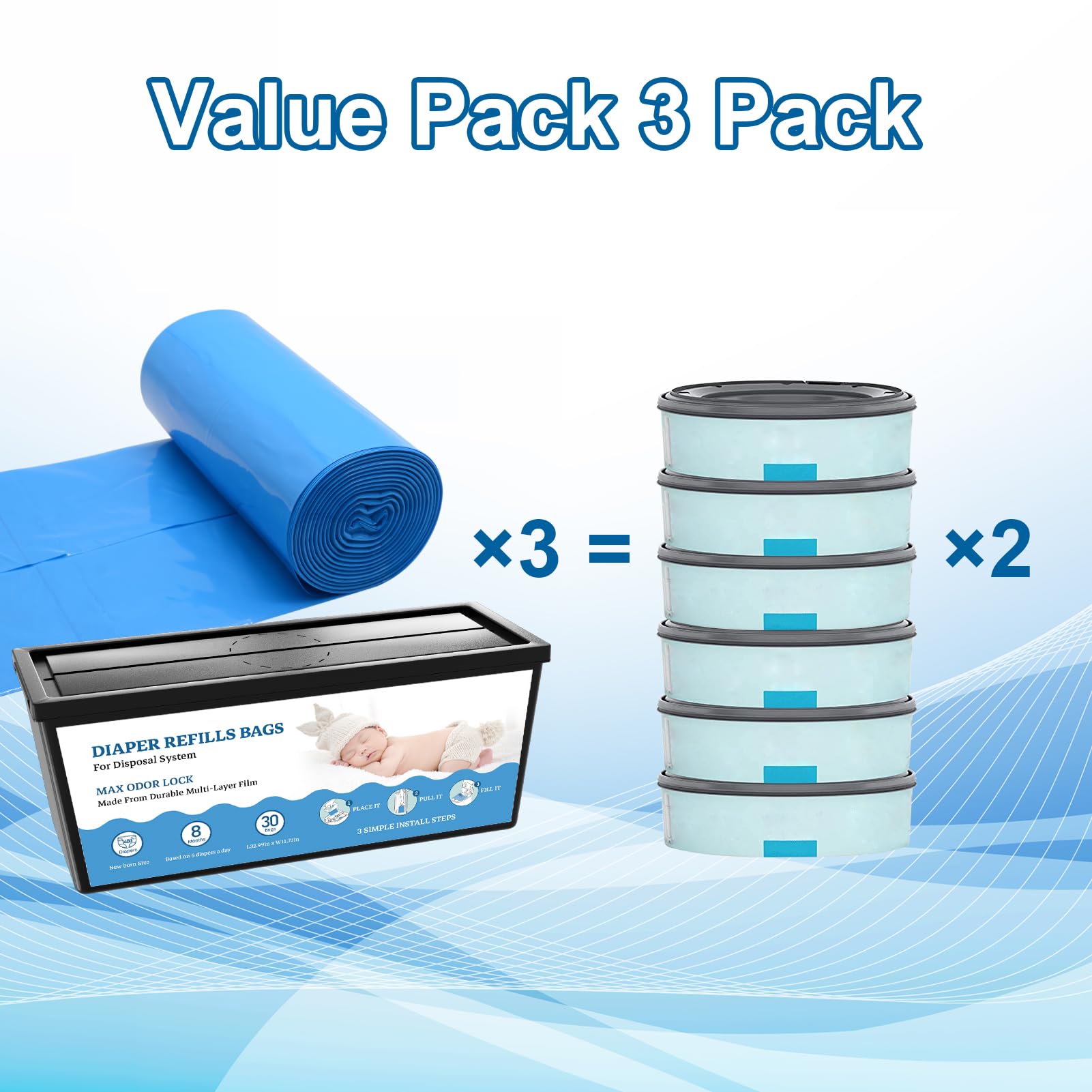 eiekako smart tapered shape enables quick, mess-free bag removal
